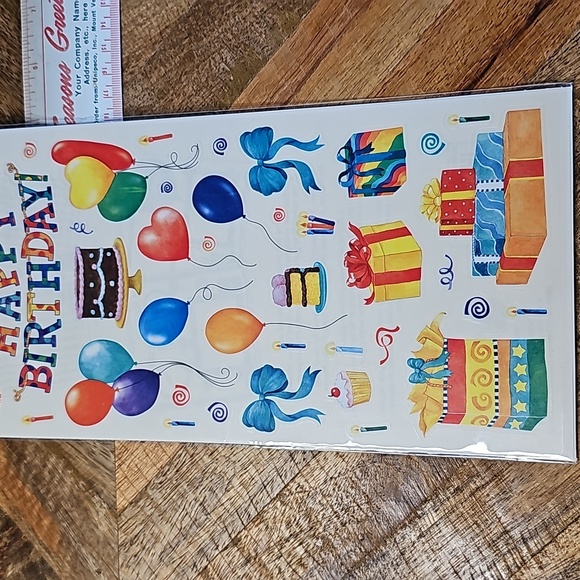SandyLion Happy Birthday scrapbook stickers - Picture 8 of 8